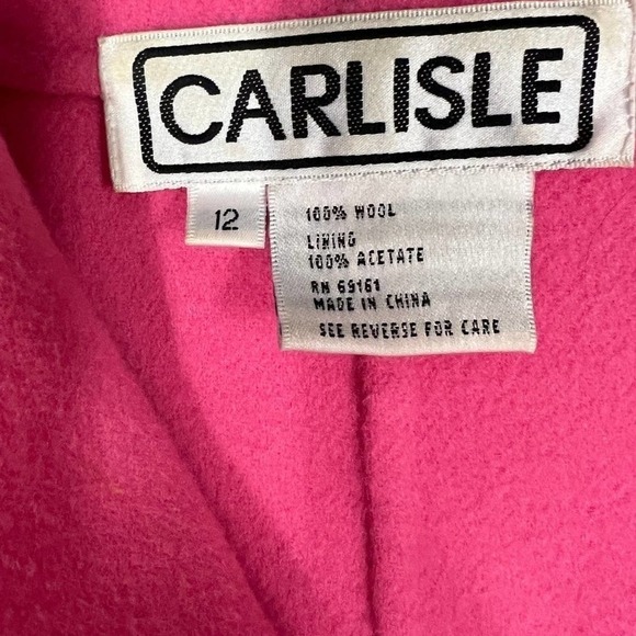 Carlisle Barbie Pink Wool Blend Cropped jacket 12 - Picture 2 of 4